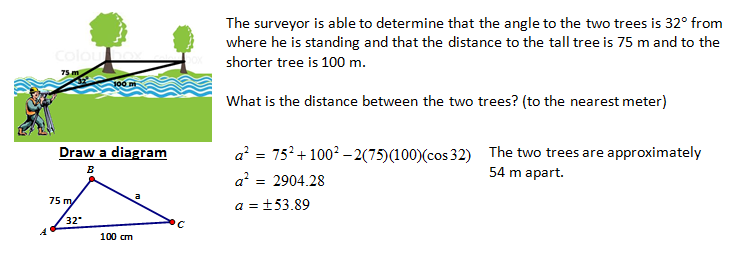 cosine triangle problem