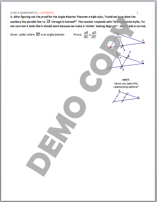 G Srt A 2 Worksheet 1 Answer Key Key Worksheet